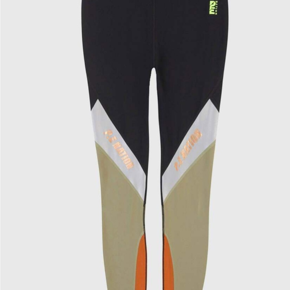 P.E Nation Leggings in Black, Tan, and Orange
